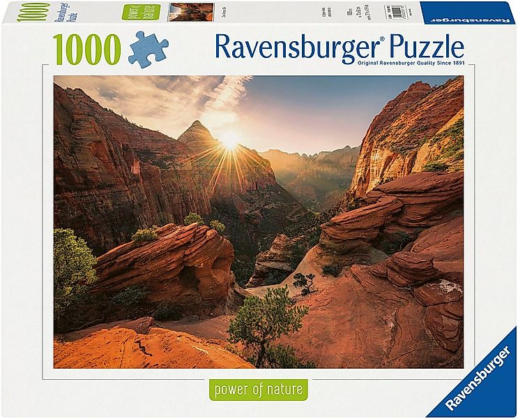 Ravensburger Puzzle power of nature, Zion Canyon USA, 1000 Puzzleteile, Mad günstig online kaufen