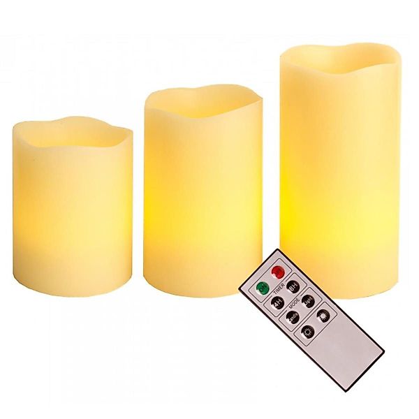 MARELIDA LED-Kerze LED Kerzenset Echtwachs flackernd günstig online kaufen