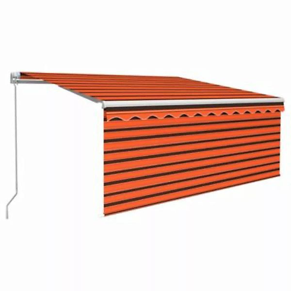 vidaXL Gelenkarmmarkise Einziehbar mit Jalousie 3x2,5 m Orange Braun Markis günstig online kaufen