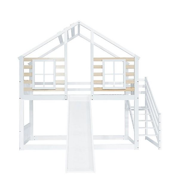 Gotagee Etagenbett Kinderbett 90x200cm Holzbett Bettrahmen Massivholzbett F günstig online kaufen