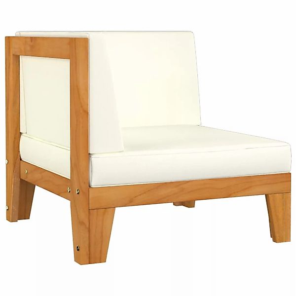 vidaXL Sofaelement Modular-Ecksofa mit Cremeweißen Kissen günstig online kaufen