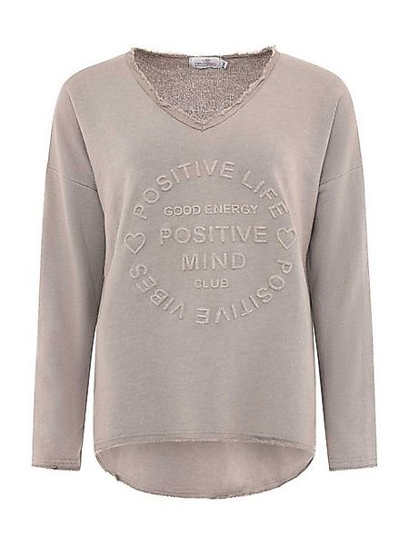 Zwillingsherz Sweatshirt Positive Mind (1-tlg) Fransen günstig online kaufen