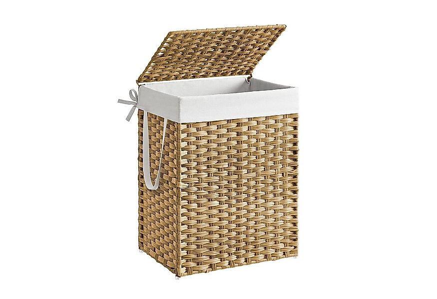 SONGMICS Wäschekorb, mit Griffen, faltbar, Wäschesack herausnehmbar, 90 L günstig online kaufen