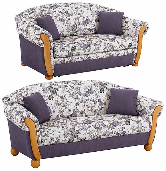 Home affaire Polstergarnitur »Milano, bequem durch Federkern, Landhaus Stil günstig online kaufen