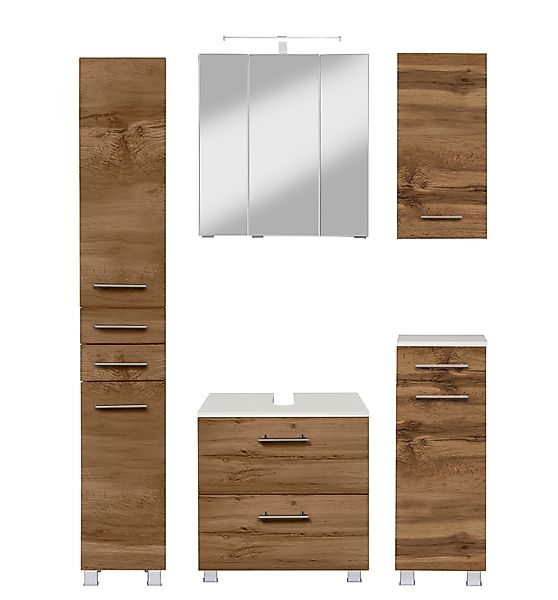 welltime Badmöbel-Set "Trento", Badezimmer-Set, Hängeschrank, Unterschrank, günstig online kaufen