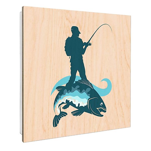Banjado Großer Schlüsselbox Holz 30x30cm Weiß Scharnier Rechts 50 Haken Sch günstig online kaufen