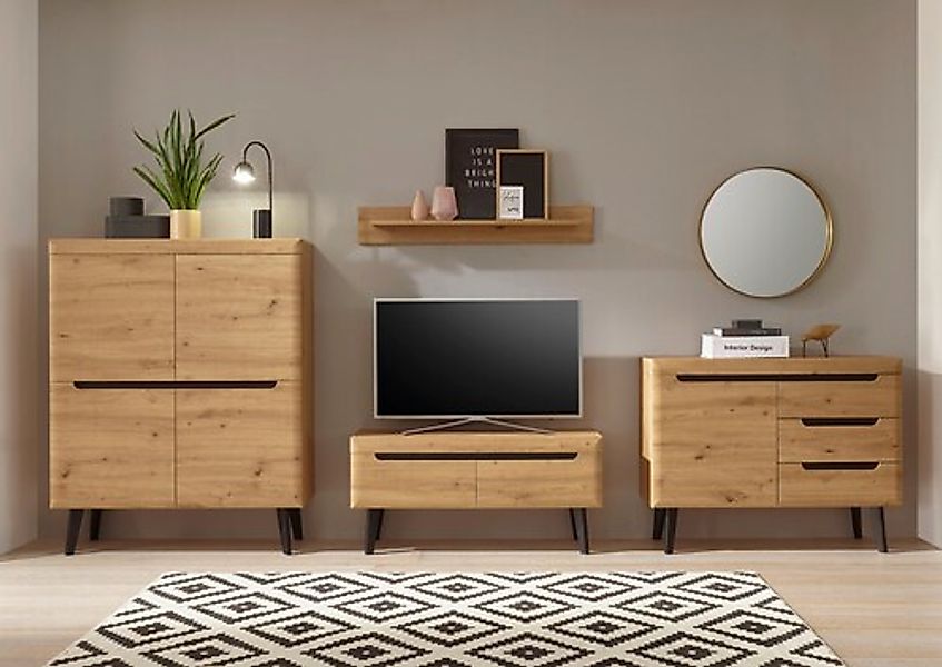 INOSIGN Wohnwand »Torge, Anbauwand, Schrankwand, Mediawand, Wohnzimmer-Set« günstig online kaufen