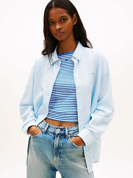 Tommy Jeans Hemdbluse "TJW RLX LINEN SHIRT" mit zeitlosem Design, Leinen-Mi günstig online kaufen