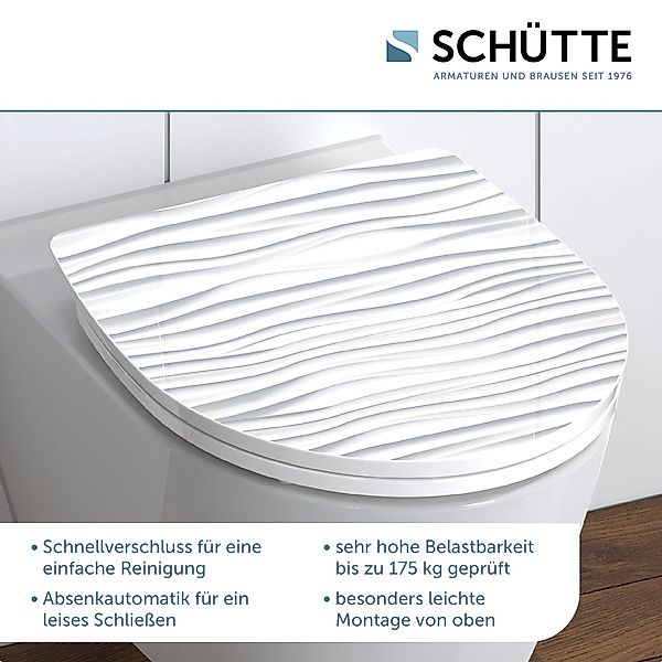 Schütte WC-Sitz »White Wave«, Duroplast, mit Absenkautomatik und Schnellver günstig online kaufen