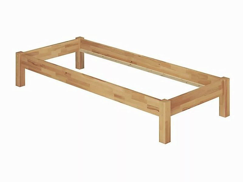 ERST-HOLZ Einzelbett Bettgestell breit überlang niedrig 120x220 Buche Massi günstig online kaufen