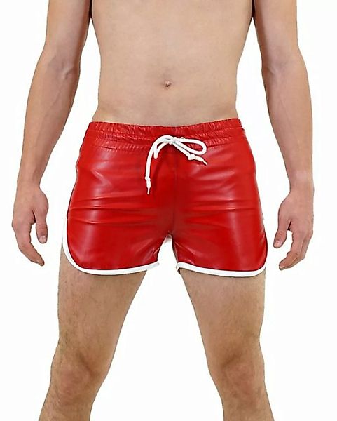 BOCKLE Lederhose Bockle® Quick Pants Faux RED Sexy rote kurze Kunslederhose günstig online kaufen