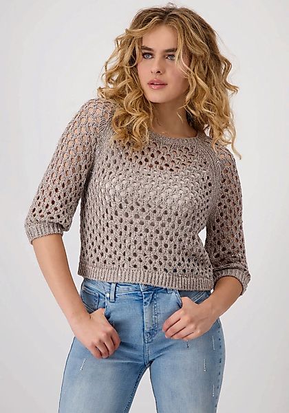 Monari Strickpullover "Pullover Paillettengarn", Mit Rundhalsausschnitt günstig online kaufen