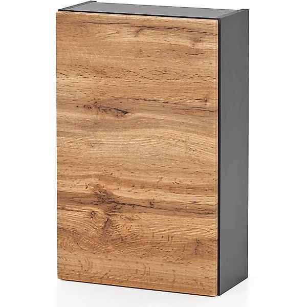 Held Möbel Hängeschrank Salerno 40 cm Wotaneiche-Graphitgrau günstig online kaufen