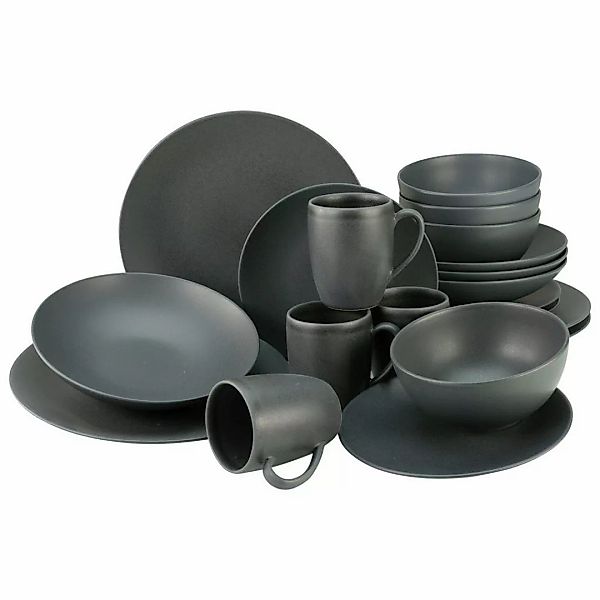 CreaTable Kombiservice Soft Touch schwarz Stein 20 tlg. günstig online kaufen