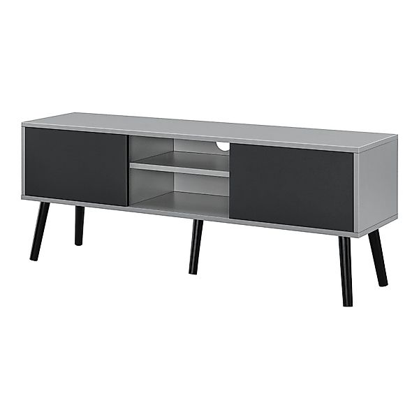 en.casa Lowboard, »Eskilstuna« Fernsehtisch 120x29,5x46,5cm Hellgrau günstig online kaufen