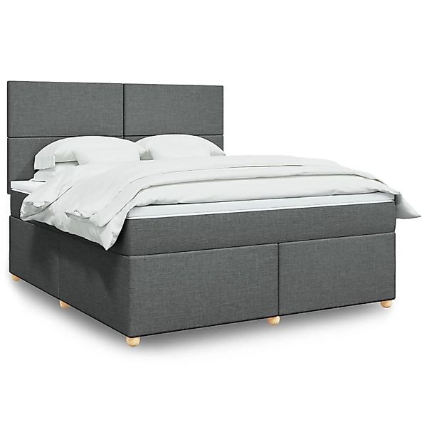 vidaXL Boxspringbett mit Matratze Dunkelgrau 180x200 cm Stoff 3293653 günstig online kaufen