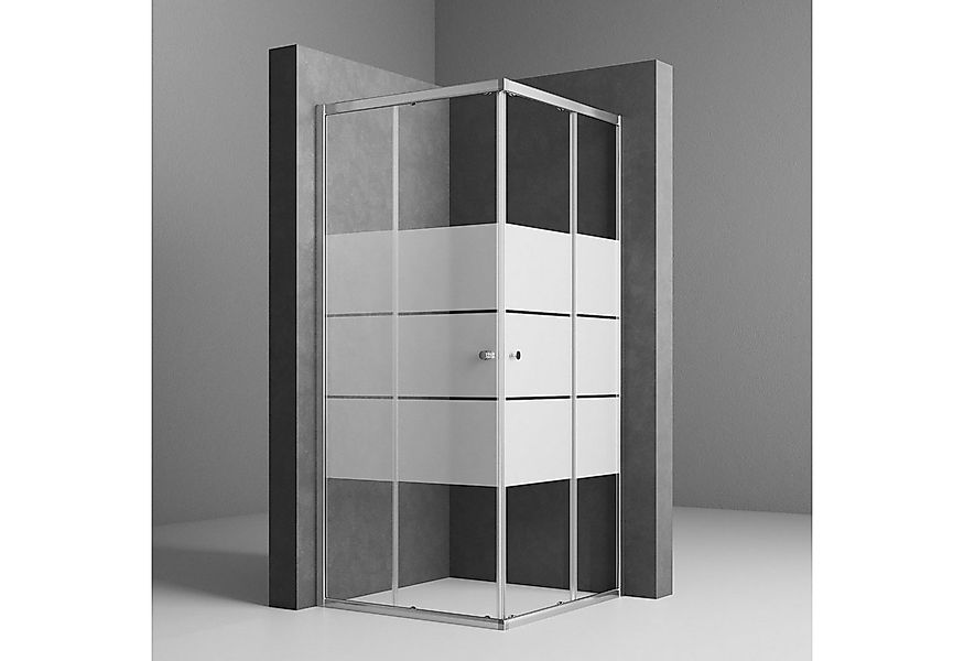 Boromal Eckdusche Duschkabine 90x90 80x80 75x90 75x75 Eckeinstieg Schiebetü günstig online kaufen