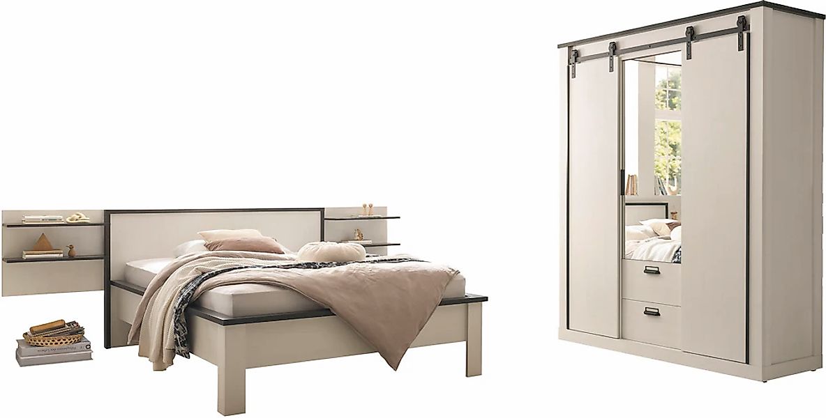 Home affaire Schlafzimmer-Set "SHERWOOD" 4 Stk. tlg. Liegefläche 140x200cm, günstig online kaufen