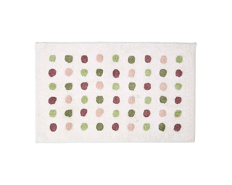 Homescapes Badematte Badematte bunt gepunktet, 50 x 80 cm – Badvorleger Pol günstig online kaufen