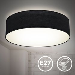 B.K.Licht Deckenleuchte Stoff-Deckenlampe Ø38cm 2-fammig E27 günstig online kaufen