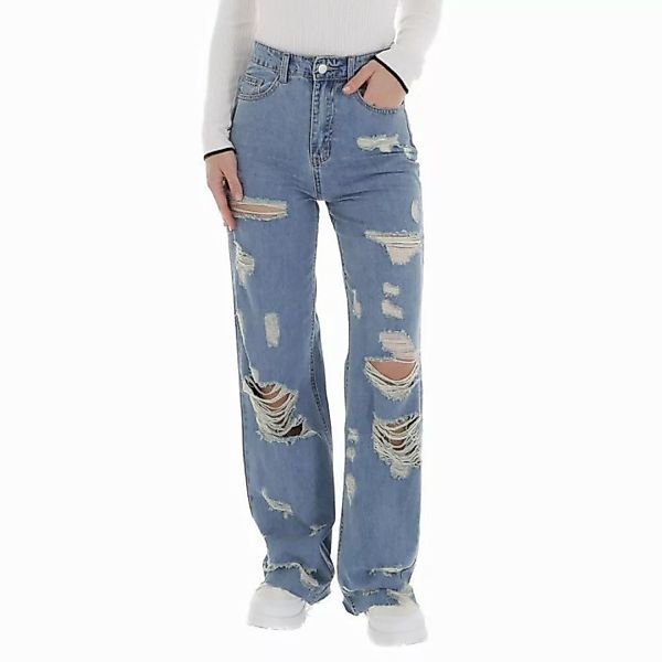 Ital-Design Destroyed-Jeans Damen Freizeit (87217138) Destroyed-Look High W günstig online kaufen