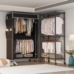 LUCKZON Kleiderschrank 90x45x204 cm mit Reißverschluss günstig online kaufen