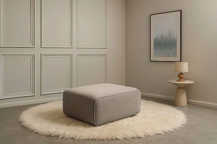 andas Polsterhocker Noord 92/66 cm, mit günstig online kaufen