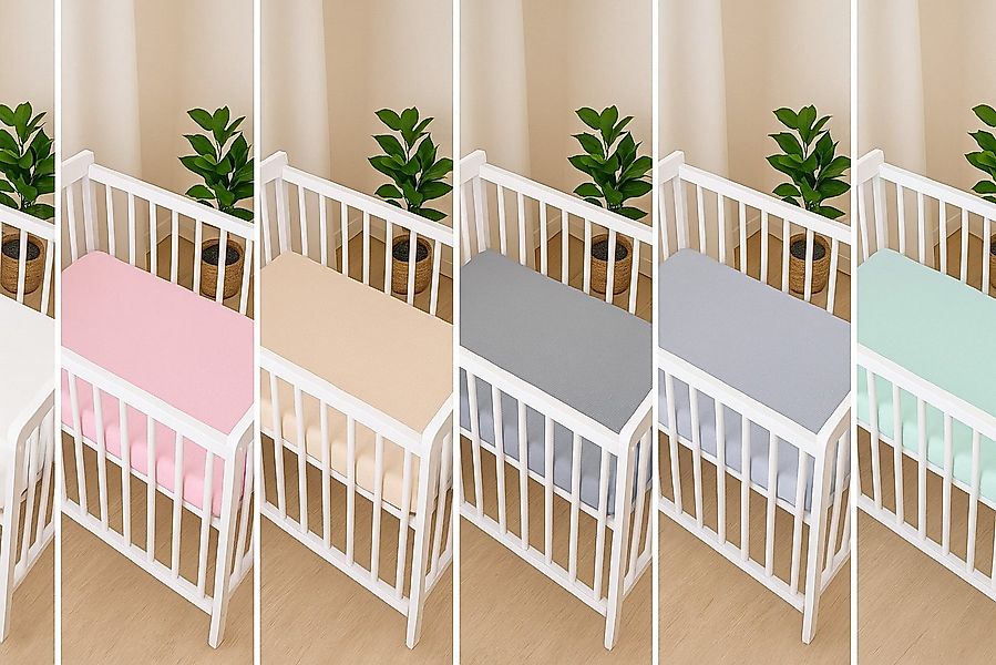 BabyLux Spannbettlaken für Beistellbett 50x90 cm Musselin Bettlaken mit Gum günstig online kaufen