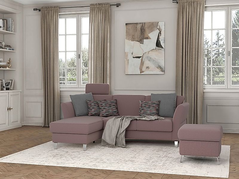 sit&more Ecksofa "Visby L-Form", wahlweise mit Bettfunktion und Bettkasten, günstig online kaufen