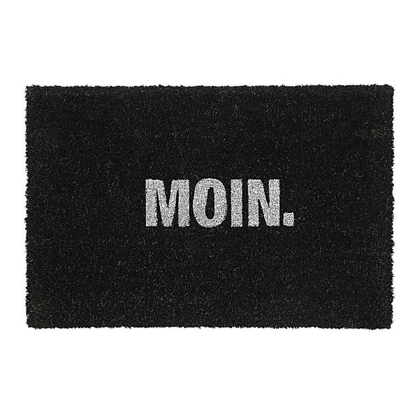 relaxdays Fußmatte "Moin." schwarz, Höhe: 15 günstig online kaufen