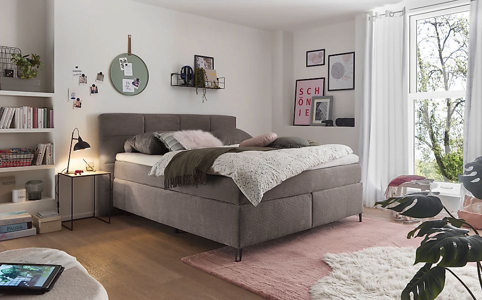 set one by Musterring Boxspringbett "Fairfield", mit Metallfuß schwarz, Wen günstig online kaufen