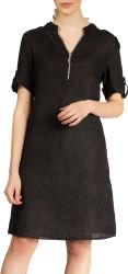 Caspar Sommerkleid SKL037 knielanges Damen Leinenkleid günstig online kaufen