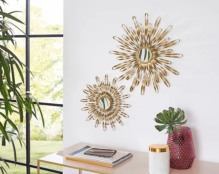 Leonique Wanddekoobjekt "Sonne, gold" Landhaus, Metall günstig online kaufen