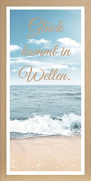 Bönninghoff Bild mit Rahmen "Maritim", Meer-Strand, (1 St.), BxH: 23x49 cm günstig online kaufen