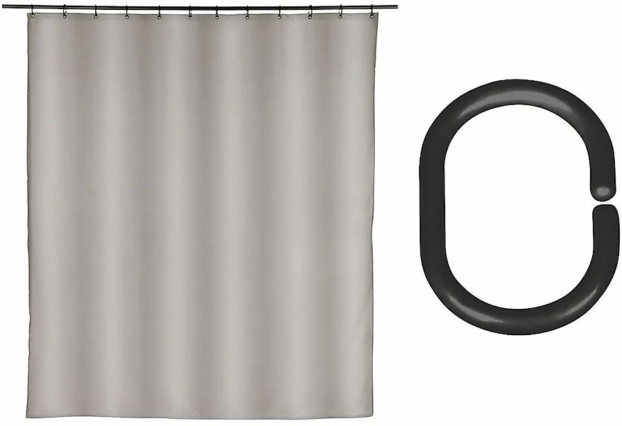 SCHÖNER WOHNEN-Kollektion Duschvorhang ""Mayour"" Breite 180 cm Set, 17 Stk günstig online kaufen