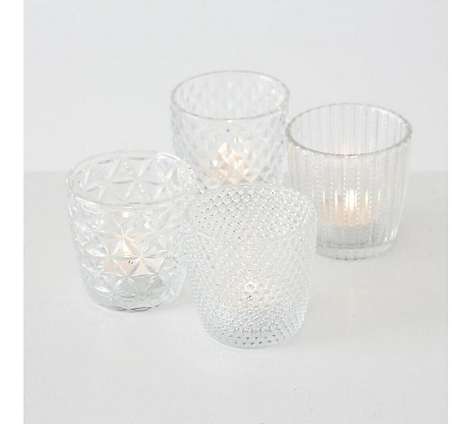 BOLTZE GRUPPE GmbH Teelichthalter Teelichthalter Marilu Glas lackiert klar günstig online kaufen