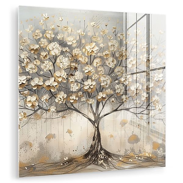 MuchoWow Acrylglasbild Baum - Beige - günstig online kaufen
