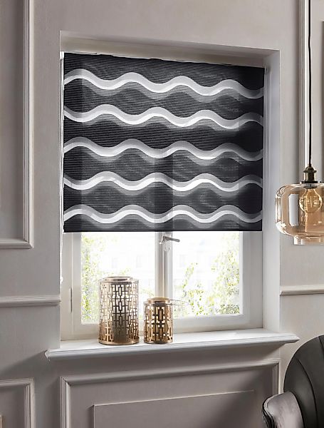 Guido Maria Kretschmer Home&Living Doppelrollo "Wellen" Lichtschutz Blendsc günstig online kaufen