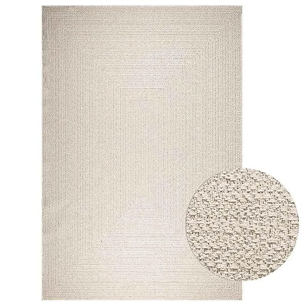 vidaXL Teppich ZIZUR Creme 240x340 cm Jute-Optik Indoor und Outdoor 4010370 günstig online kaufen