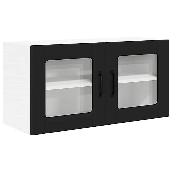 vidaXL Küchenwandschrank mit Tür Schwarz 80 x 31 x 40 cm Holzwerkstoff 8852 günstig online kaufen