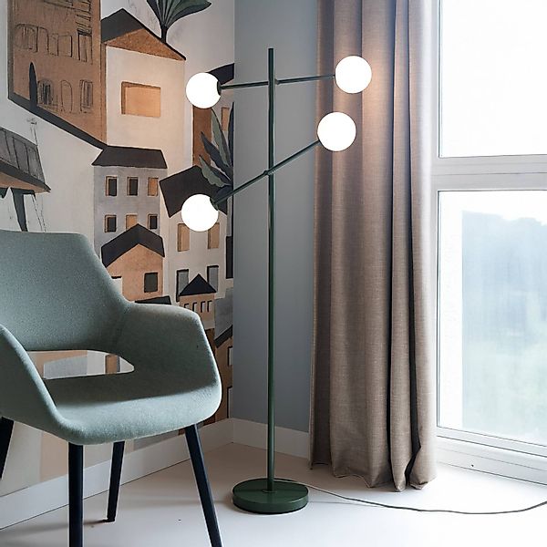 IT'S ABOUT ROMI Stehlampe Copenhagen, grün, Glas, drehbar günstig online kaufen