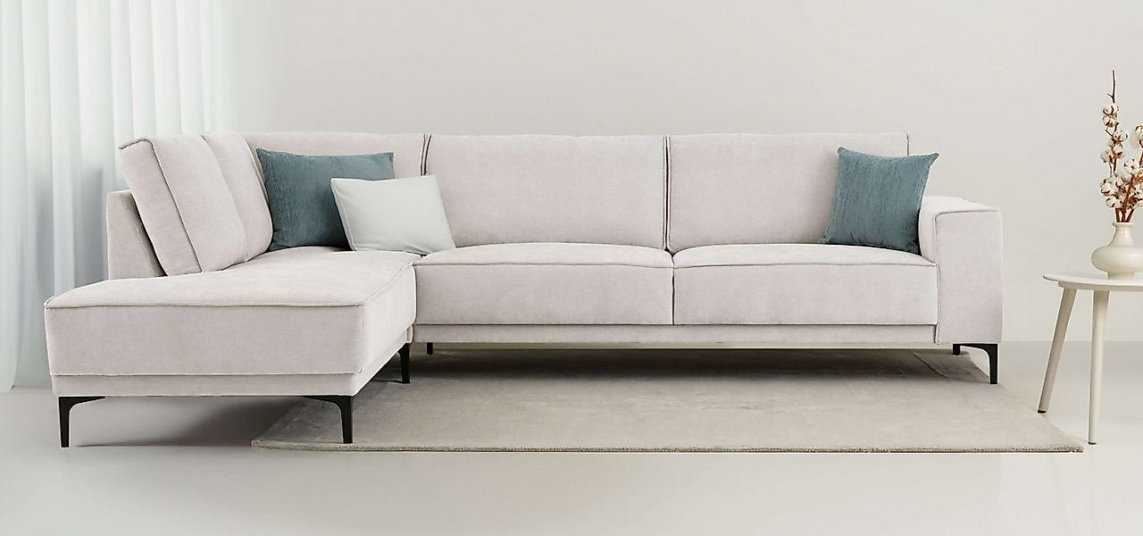 OTTO home Ecksofa "OLAND L-Form, B: 289 cm, Skandi-Design" Struktur, Flachg günstig online kaufen