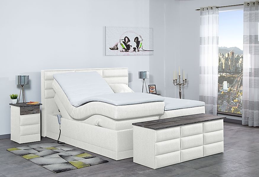 Meisterbetten Boxspringbett Pino (mit Motor, 7-Zonen günstig online kaufen