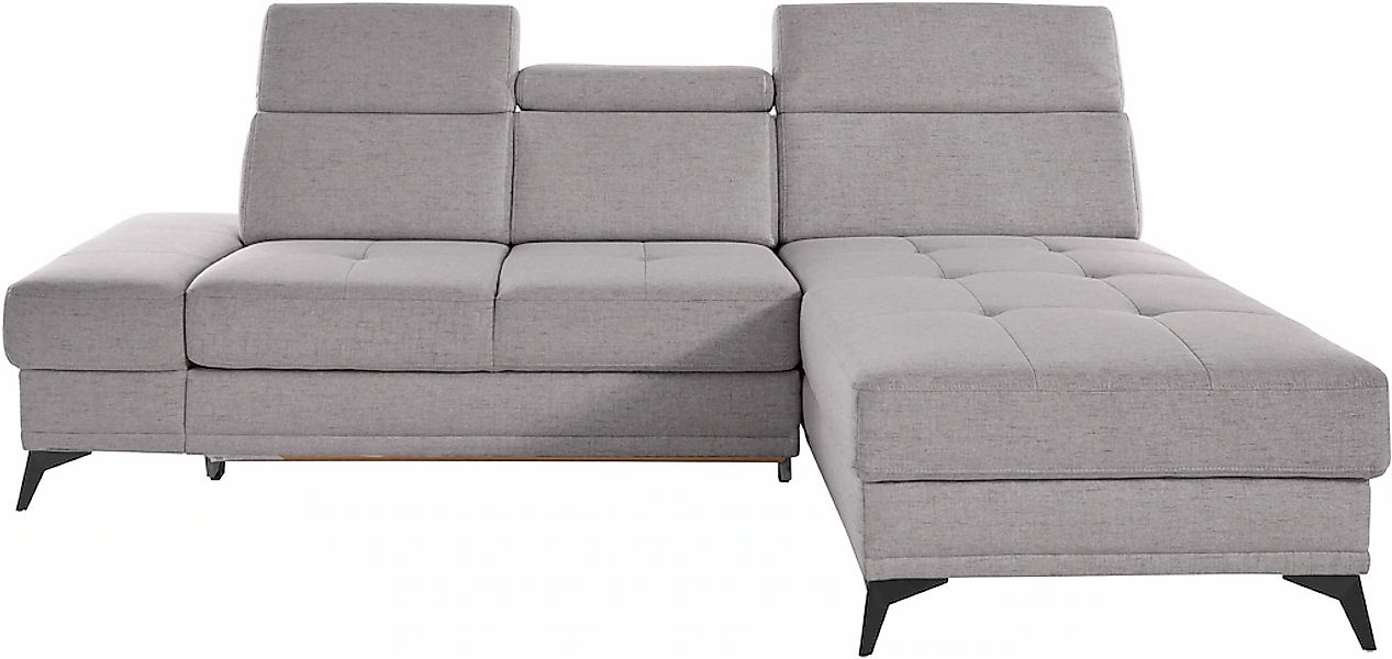 Home affaire Ecksofa "Cardiz L-Form" inkl.Kopfteilverstellung und Federkern günstig online kaufen