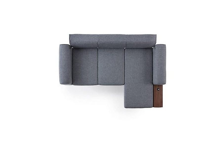 JVmoebel Ecksofa Graues Wohnzimmer L-Form Sofa Polster Ecksofa Couch, 2 Tei günstig online kaufen