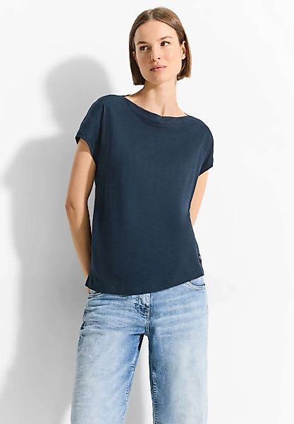 Cecil T-Shirt mit längerem Hinter-Schnitt günstig online kaufen