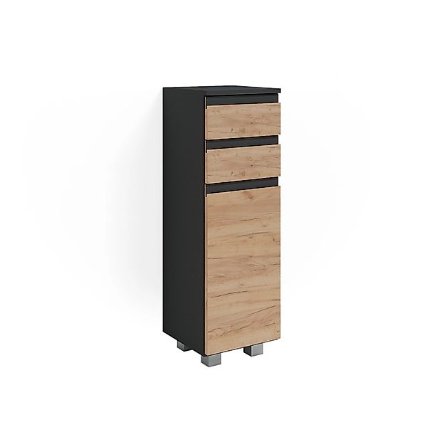 Vicco Midischrank J-Shape, Anthrazit/Eiche, 30 x 95 cm (1-St) günstig online kaufen