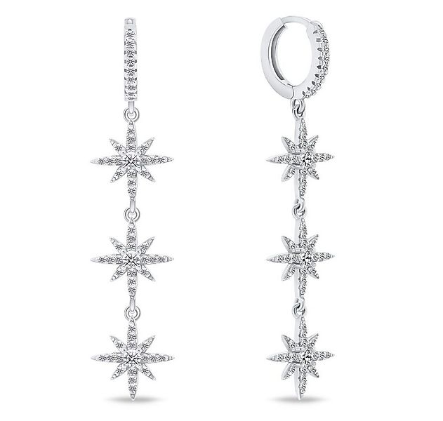 Brilio Silver Ohrring-Set Lange silberne Ohrringe Star EA791W günstig online kaufen