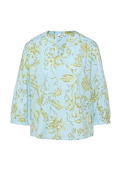 s.Oliver Kurzarmbluse Bluse Bluse aus Seersucker mit Raffungen günstig online kaufen