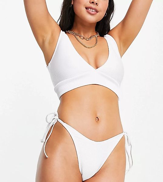 Public Desire – Mix and Match – Gerippes Bikiniunterteil mit hohem Beinauss günstig online kaufen